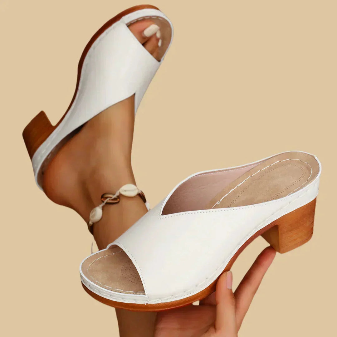 Women's Casual Orthopedic Slip On Sandals | Block Heels