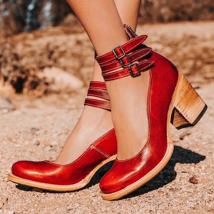Women's Boho Multi-Strap Orthopedic Sandals | Block Heel