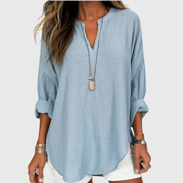 Women's Flowy Elegant Beach Summer Shirt | Long Sleeve