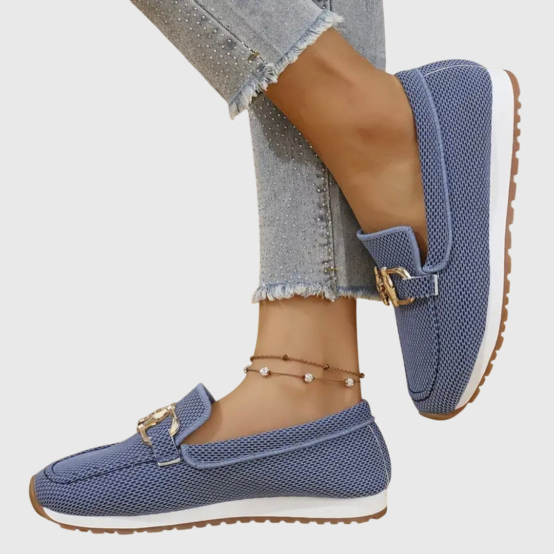 Women's Work Buckle Detail Orthopedic Loafers | Slip On