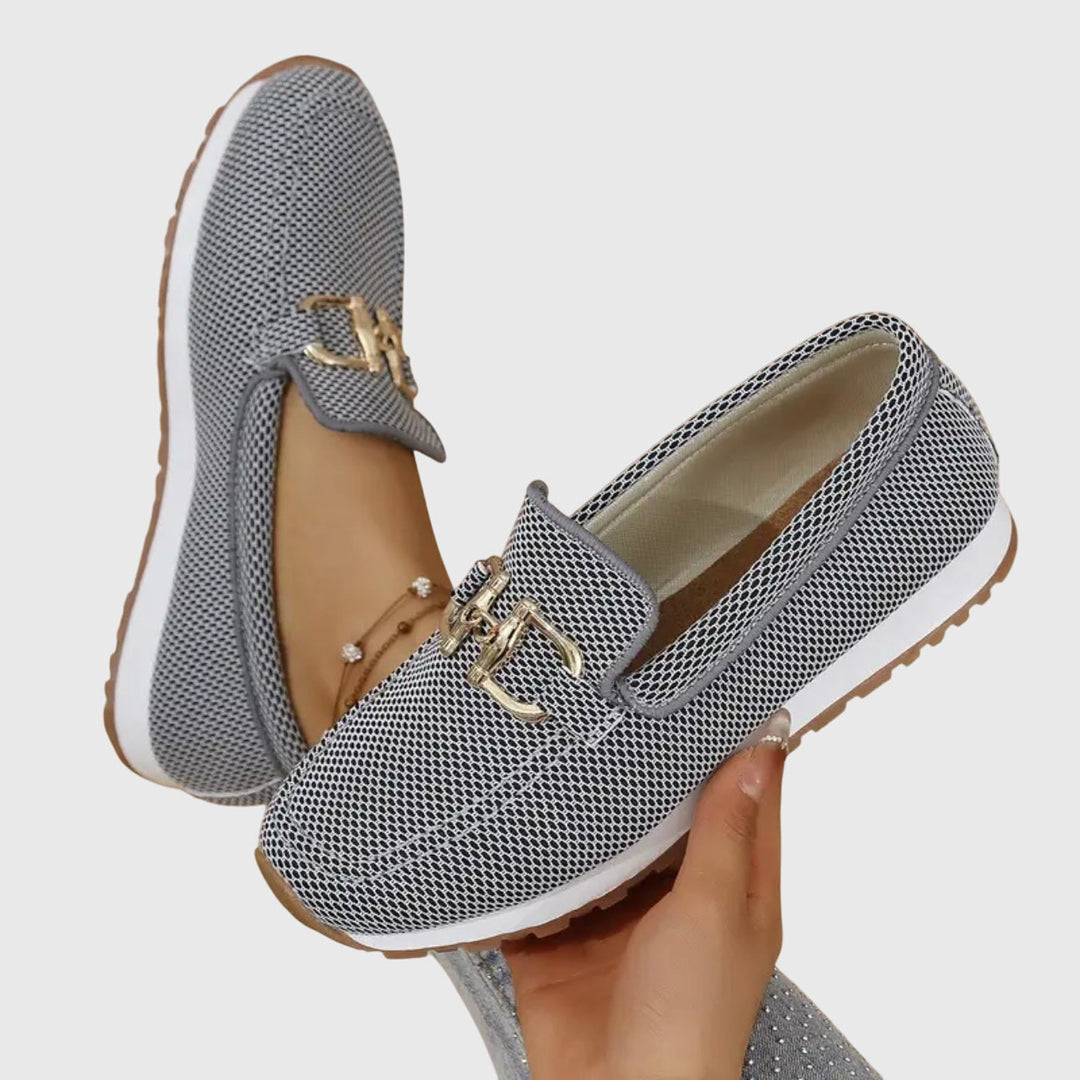 Women's Work Buckle Detail Orthopedic Loafers | Slip On