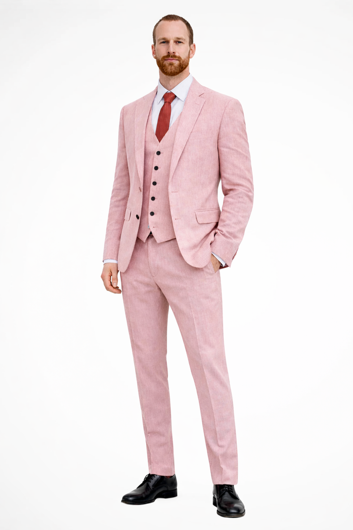 Men's Formal Wedding Guest Suit Blazer Trousers and Waistcoat Set | Three Piece