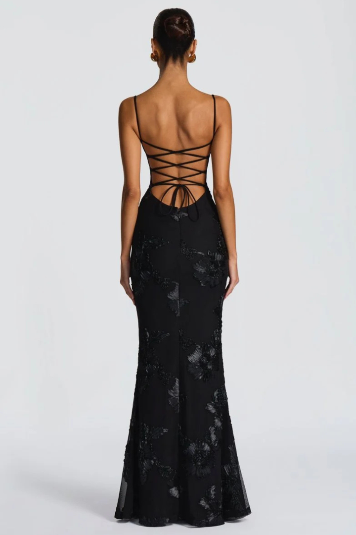 Women's Floral Corset Cami Strap Wedding Guest Dress | Maxi