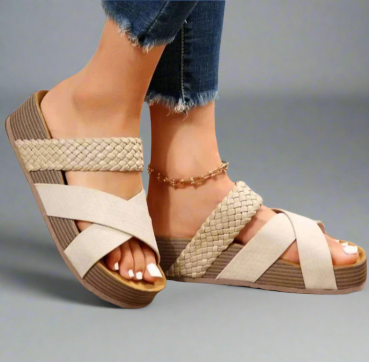 Women's Summer Low Platform Slide Sandals | Orthopedic