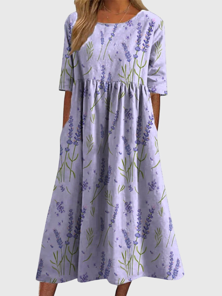 Women's Vintage Floral A Line Dress | Mini