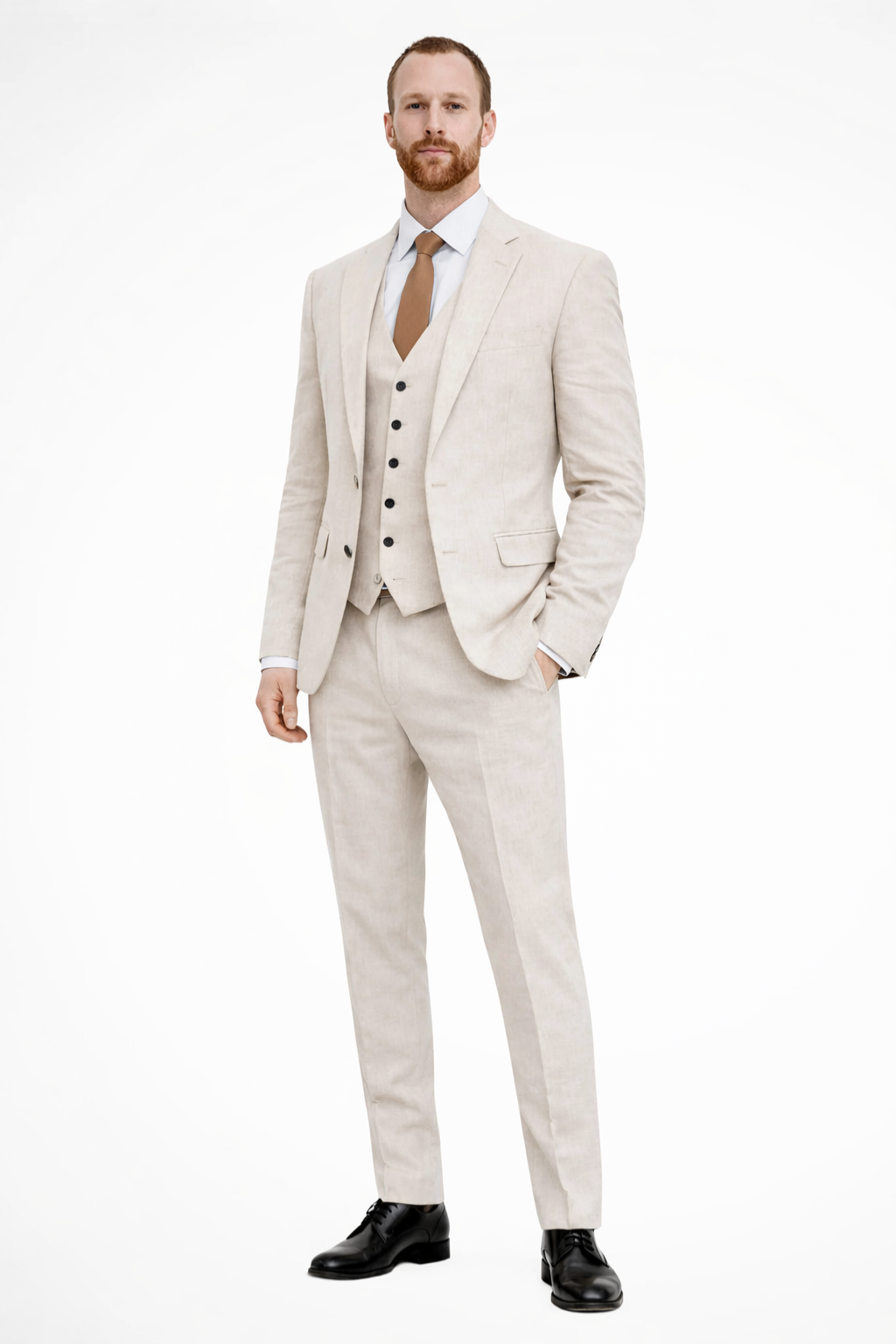 Men's Formal Wedding Guest Suit Blazer Trousers and Waistcoat Set | Three Piece