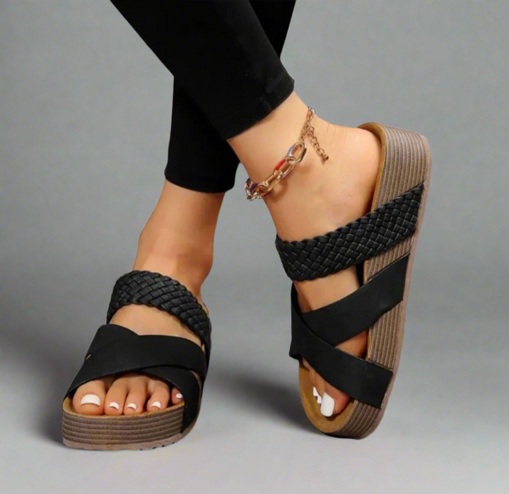 Women's Summer Low Platform Slide Sandals | Orthopedic