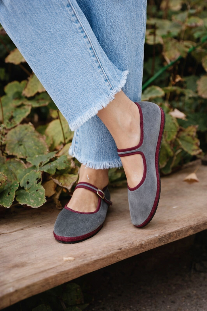 Women's Round Toe Buckle Strap Mary Jane Ballet Flats | Orthopedic