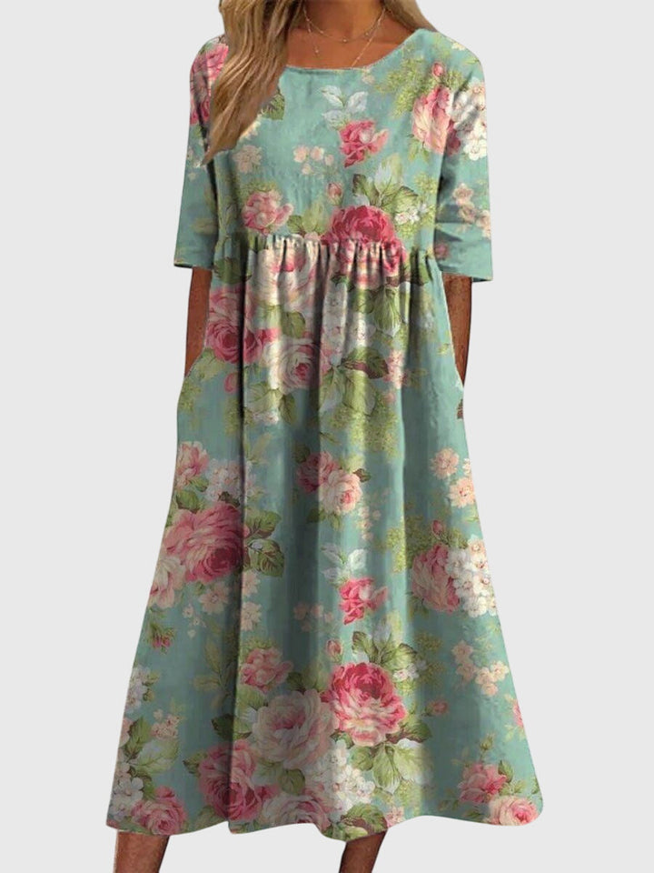 Women's Vintage Floral A Line Dress | Mini
