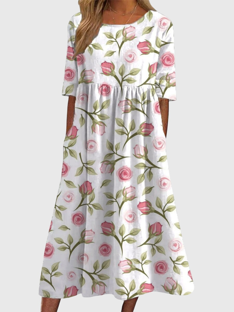 Women's Vintage Floral A Line Dress | Mini