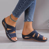 Women's Summer Boho Orthopedic Low Wedge Sandals | Slip On