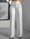 Women's Elegant Formal High Waist Trousers | Straight Cut