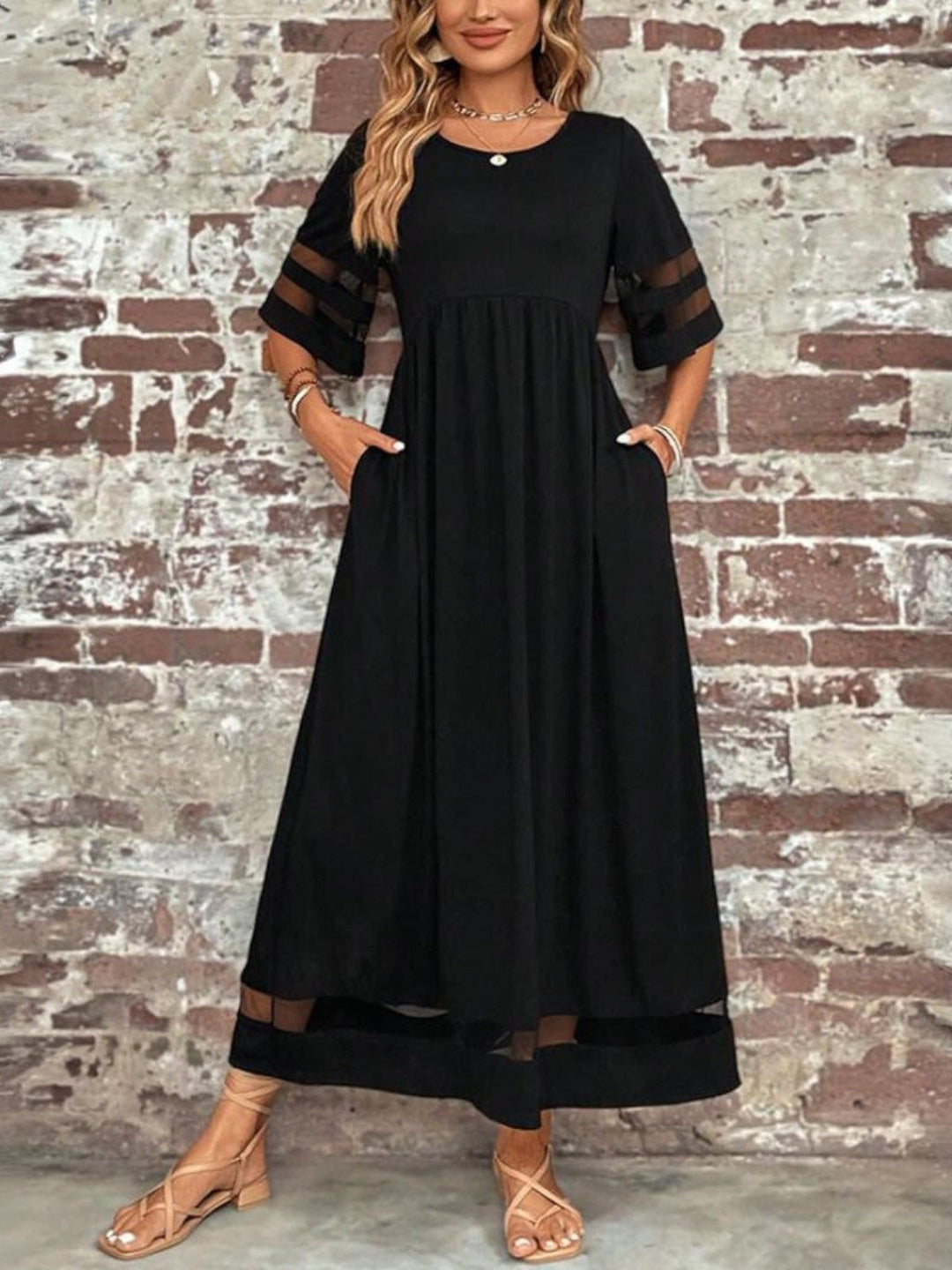 Women's Chique Casual A-Line Dress | Maxi