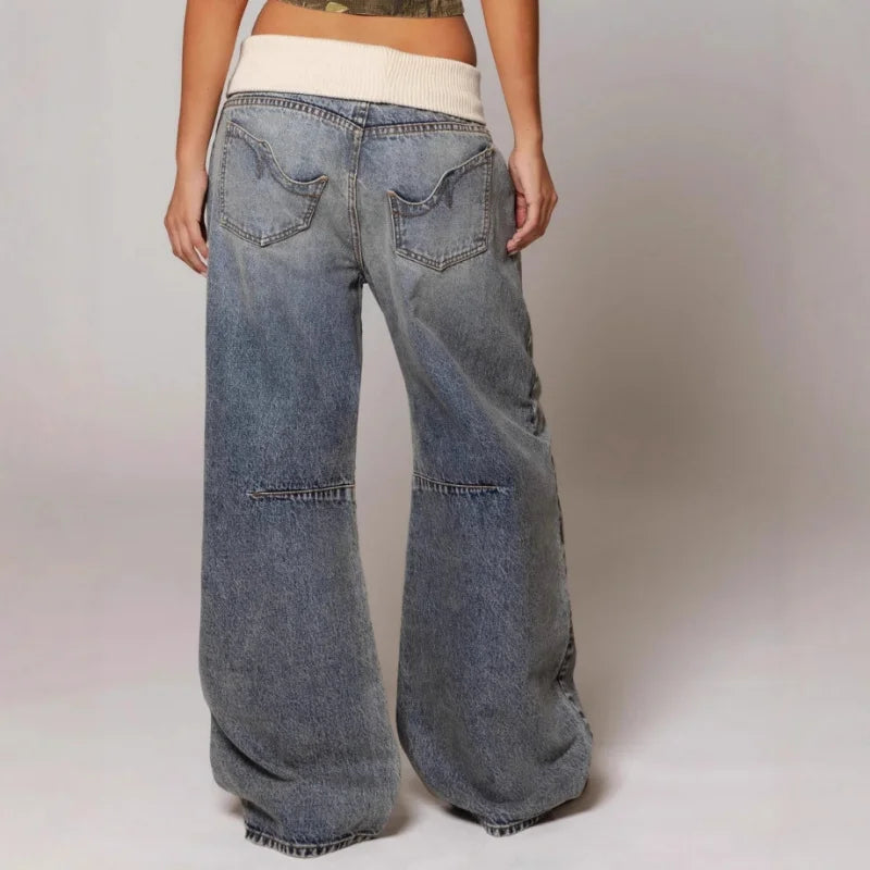 Women's Streetwear Style Baggy Jeans | Casual