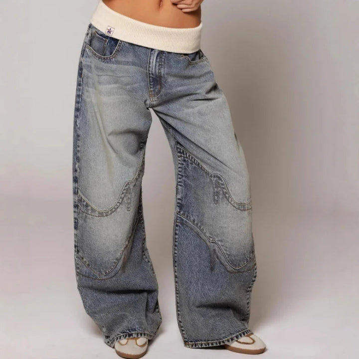 Women's Streetwear Style Baggy Jeans | Casual