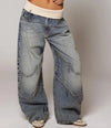 Women's Streetwear Style Baggy Jeans | Casual