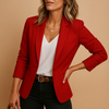 Women's Elegant Fitted Work Blazer | Long Sleeve