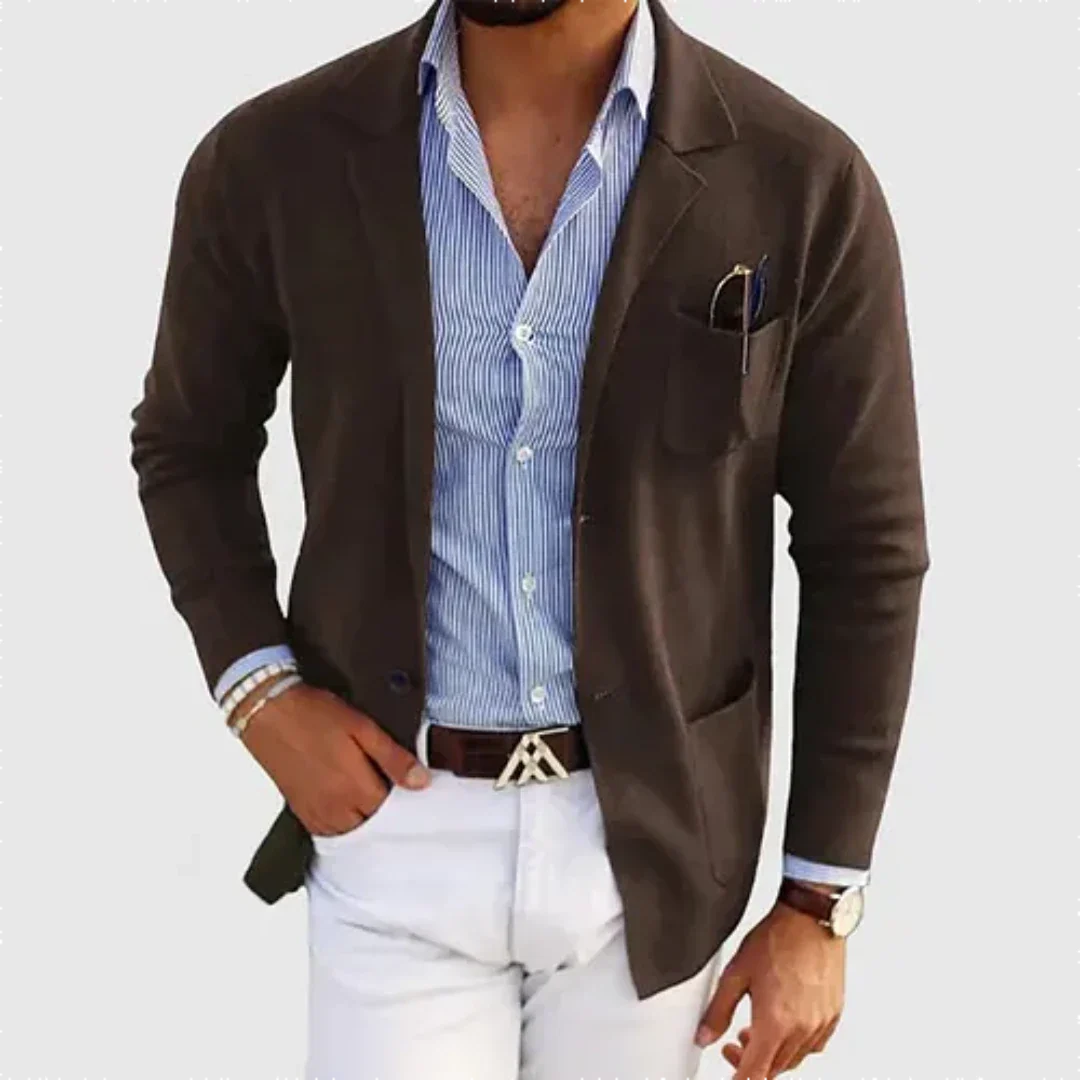 Men's Elegant Loose Fit Work Blazer | Semi-Formal