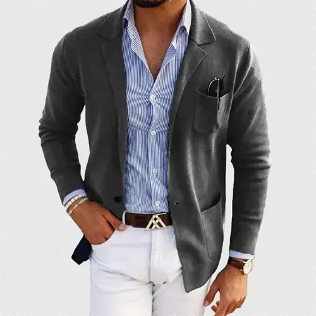 Men's Elegant Loose Fit Work Blazer | Semi-Formal