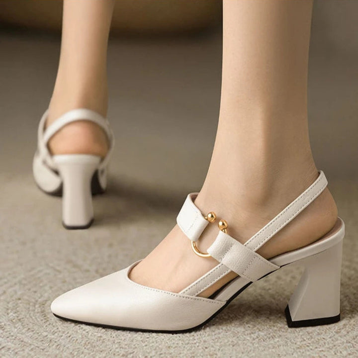 Women's Elegant Slingback Pointed Toe Heels | Orthopedic