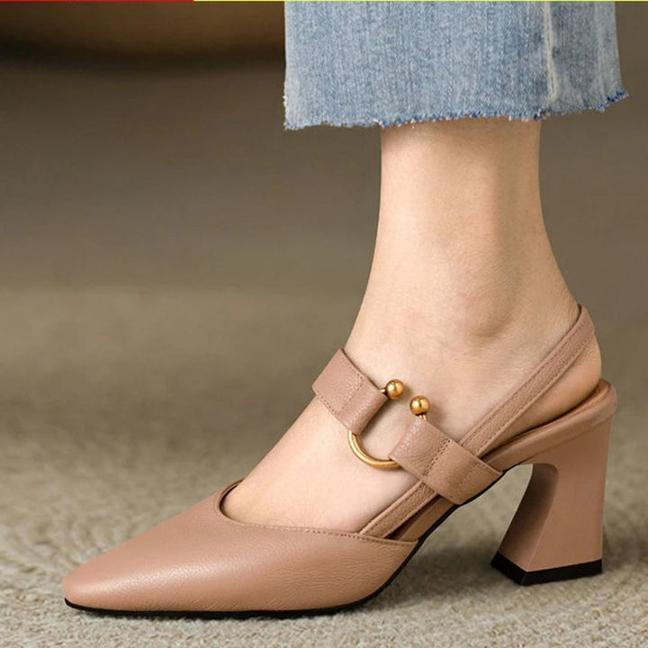Women's Elegant Slingback Pointed Toe Heels | Orthopedic