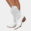 Women's Casual Cowboy Style Side Zip Boots | Orthopedic