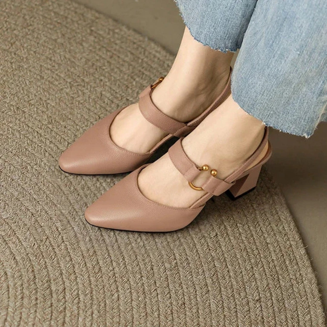Women's Elegant Slingback Pointed Toe Heels | Orthopedic