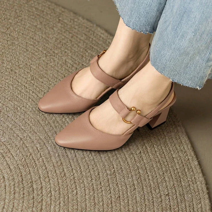 Women's Elegant Slingback Pointed Toe Heels | Orthopedic
