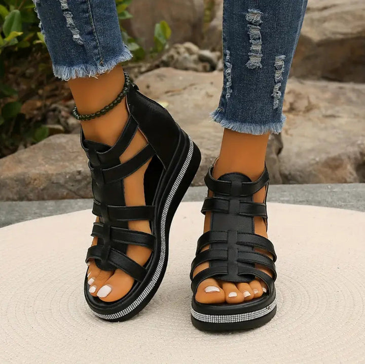 Women's Platform Wedge Cage Sandals | Orthopedic