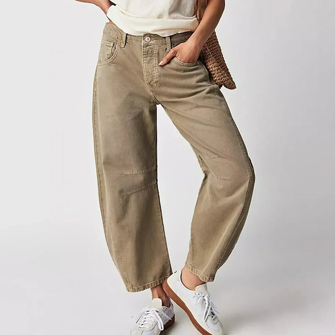 Women's Casual Wide Leg Trousers | Straight Fit