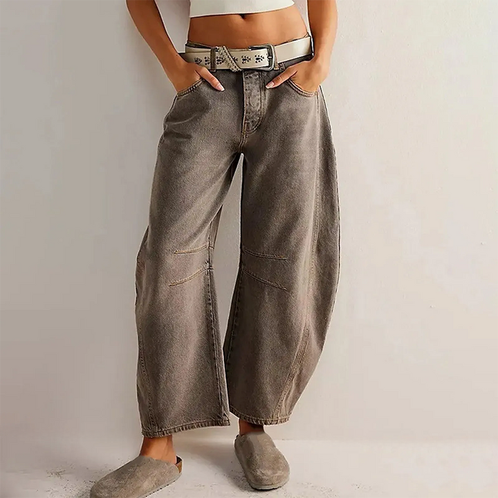 Women's Casual Wide Leg Trousers | Straight Fit