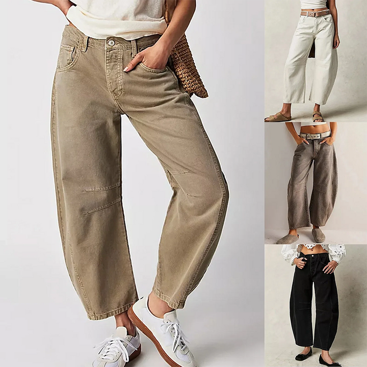Women's Casual Wide Leg Trousers | Straight Fit