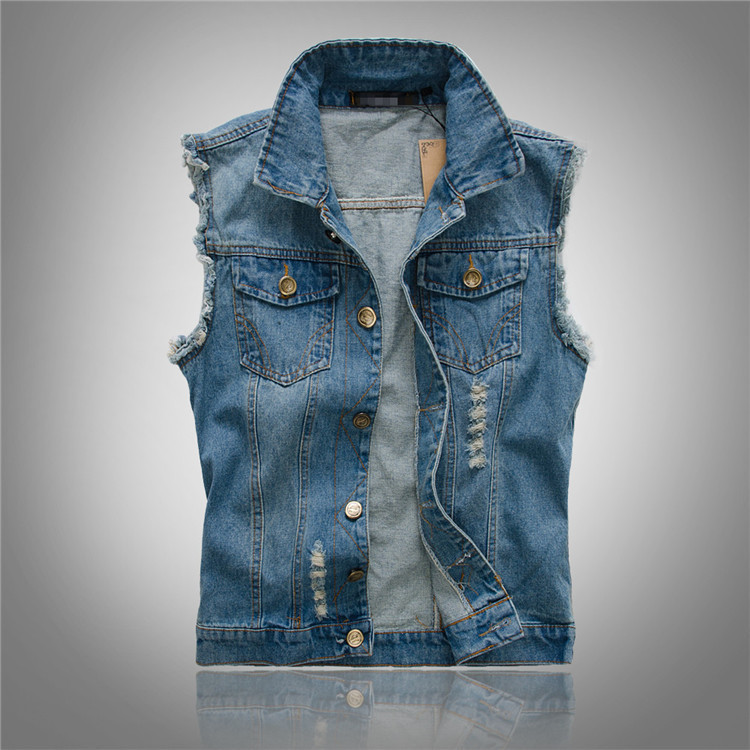 Men's Casual Streetwear Look Button-Up Vest | Sleeveless