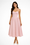 Women’s Corset Bodice A Line Elegant Wedding Guests Dress | Midi