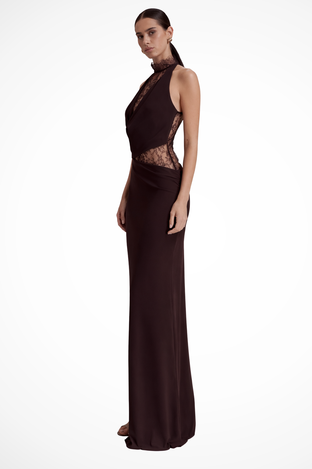 Women's Halter High Neck Sleeveless Wedding Guest Dress | Maxi