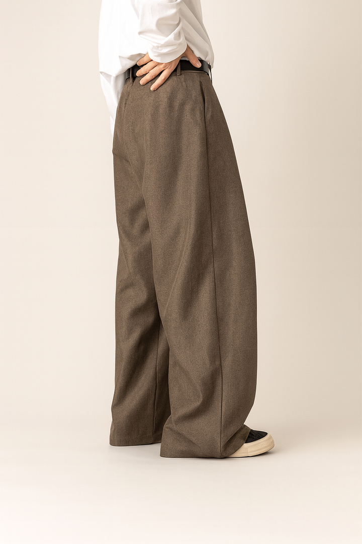 Men's Elegant Wide Leg Trousers | Relaxed Fit