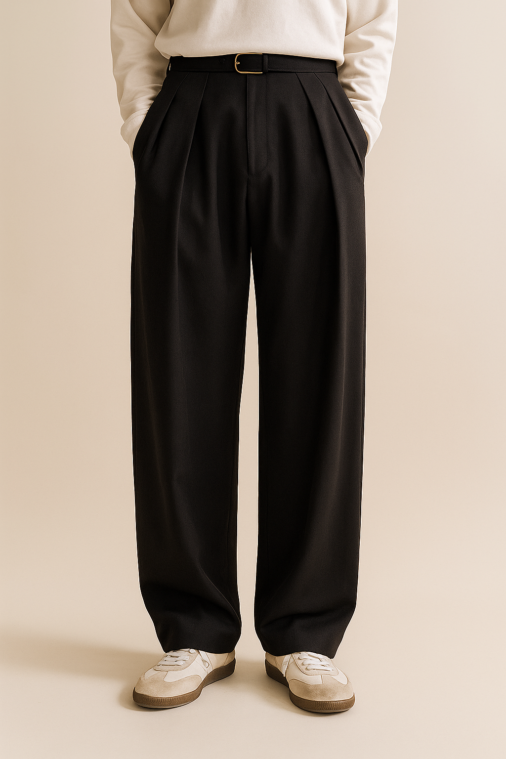Men's Elegant Wide Leg Trousers | Relaxed Fit