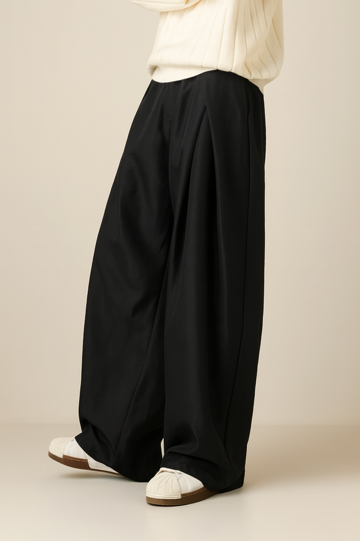 Men's Elegant Wide Leg Trousers | Relaxed Fit