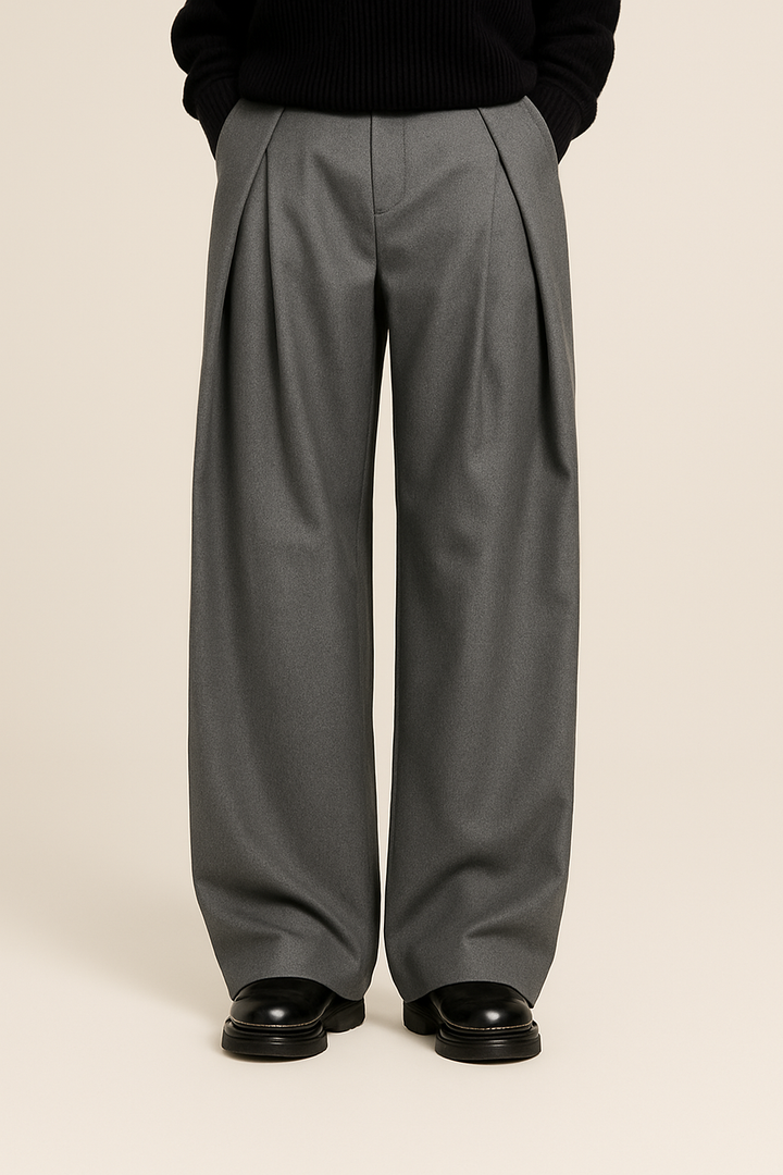 Men's Elegant Wide Leg Trousers | Relaxed Fit