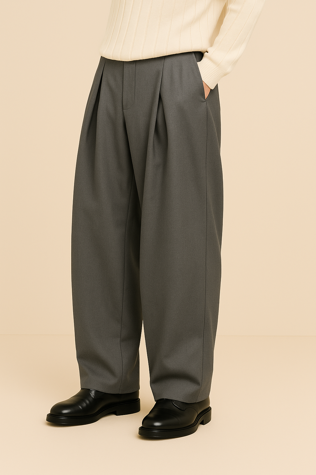 Men's Elegant Wide Leg Trousers | Relaxed Fit