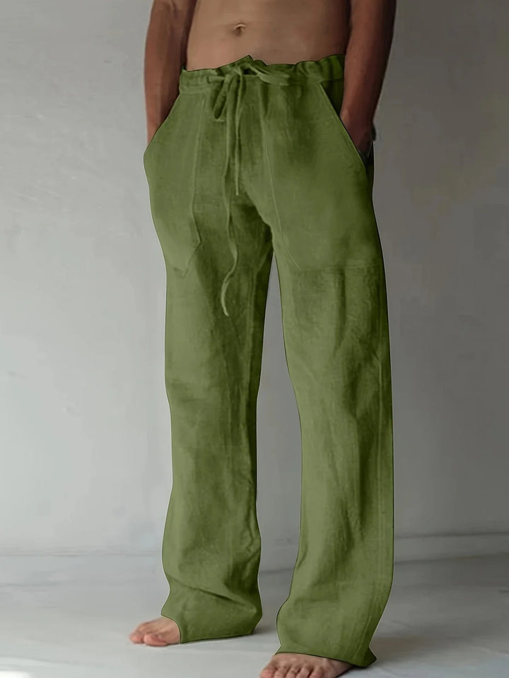 Men's Relaxed Fit Baggy Drawstring Trousers | Summer