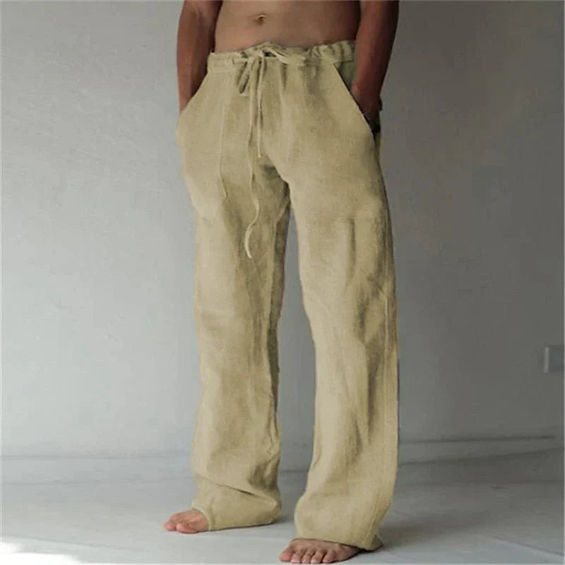 Men's Relaxed Fit Baggy Drawstring Trousers | Summer