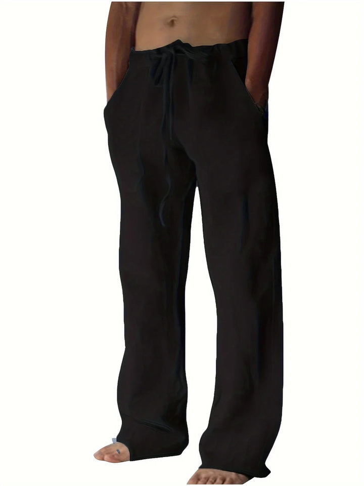 Men's Relaxed Fit Baggy Drawstring Trousers | Summer