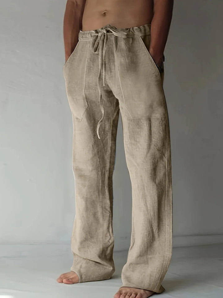 Men's Relaxed Fit Baggy Drawstring Trousers | Summer
