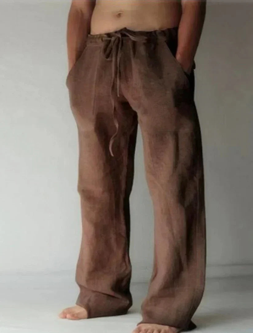 Men's Relaxed Fit Baggy Drawstring Trousers | Summer