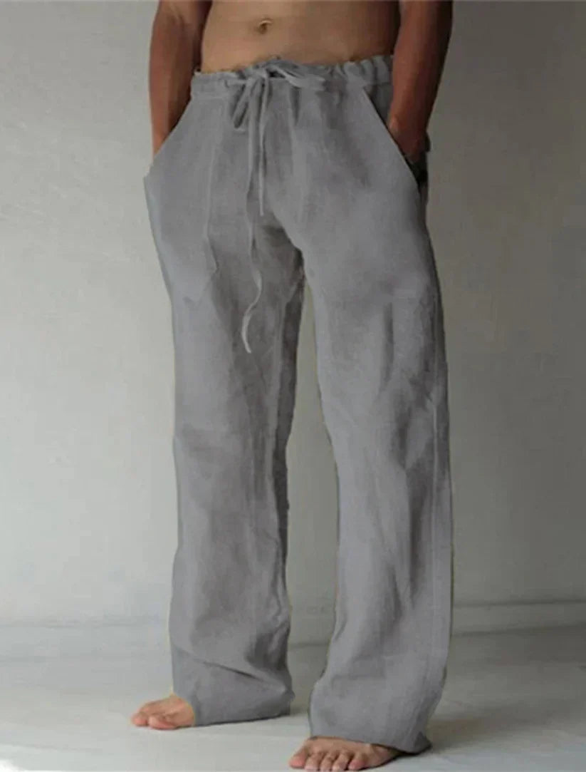 Men's Relaxed Fit Baggy Drawstring Trousers | Summer