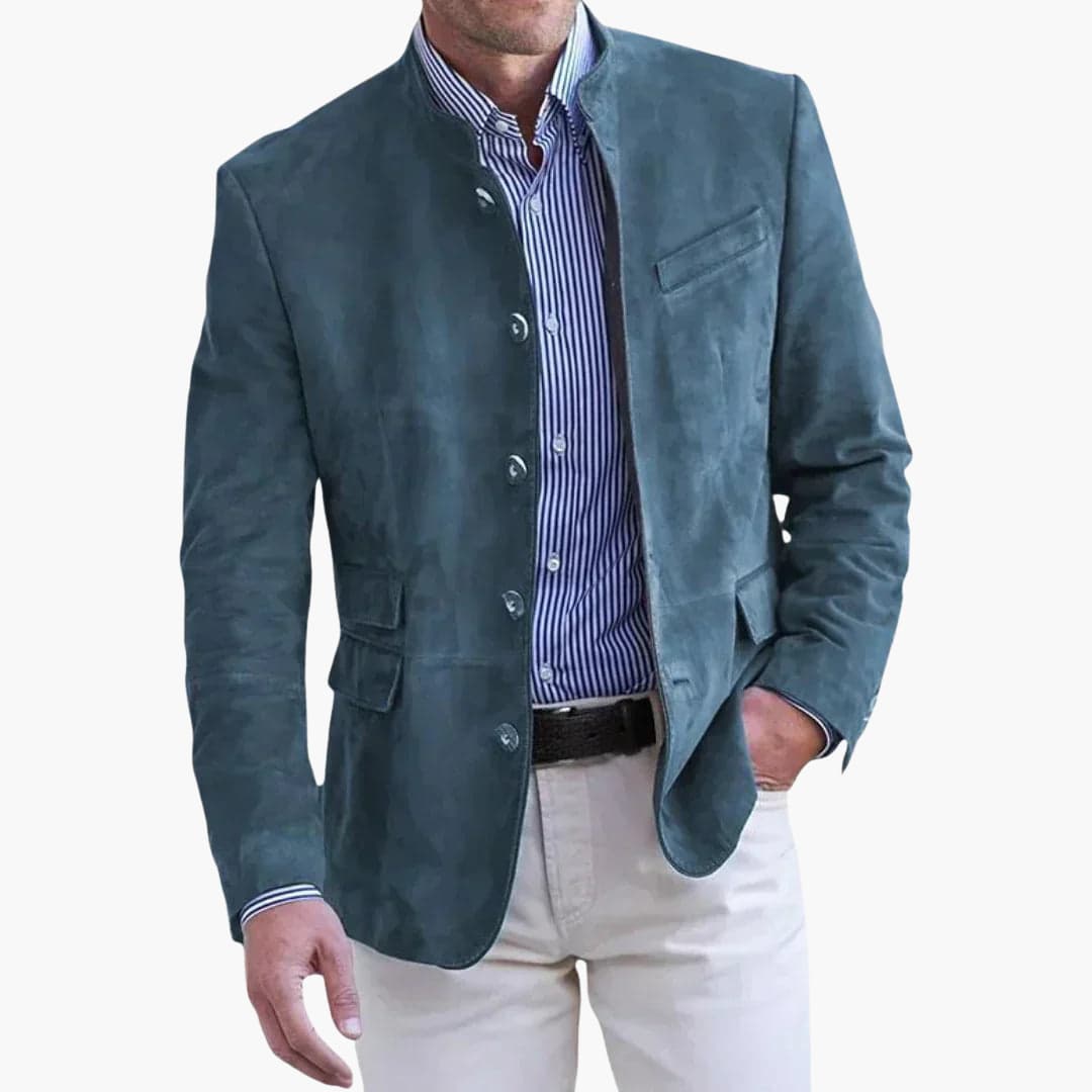 Men's Stand Collar Work Blazer | Fall