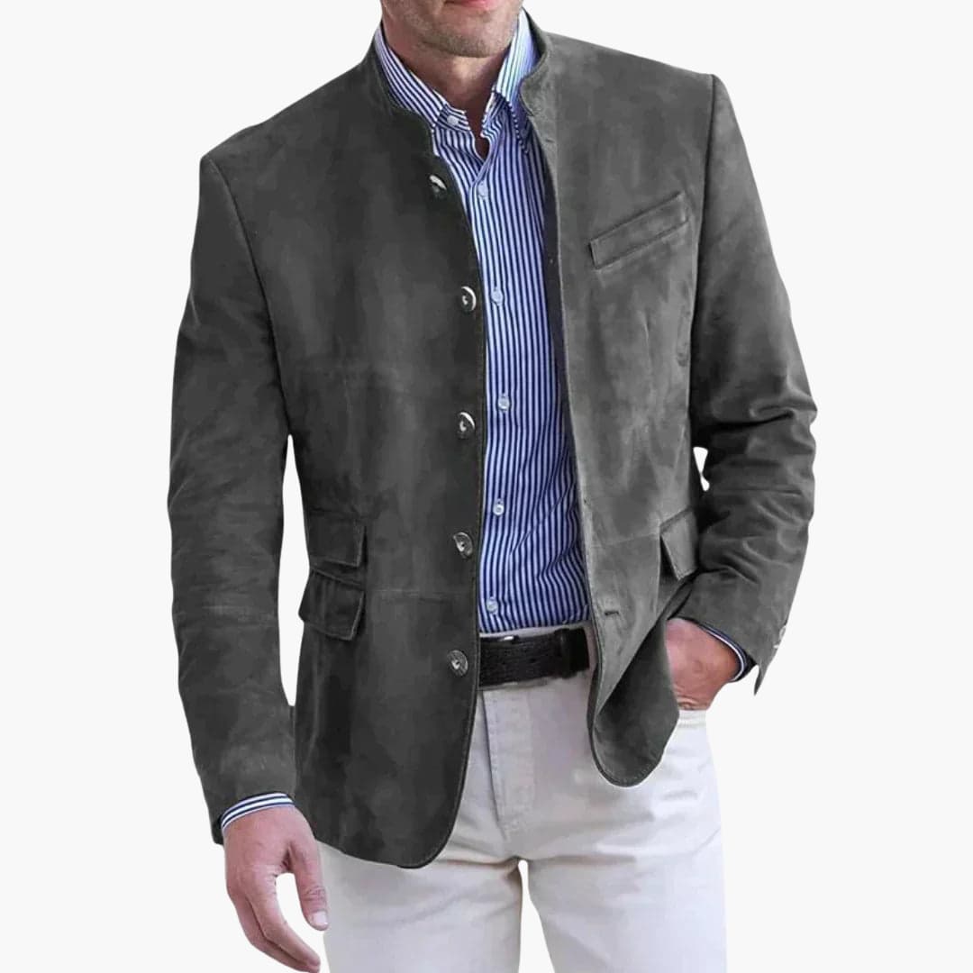 Men's Stand Collar Work Blazer | Fall