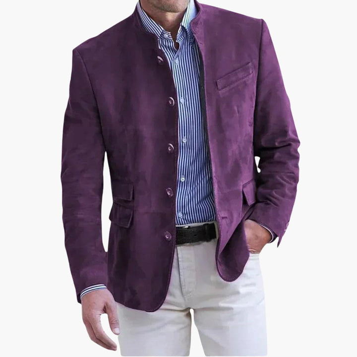 Men's Stand Collar Work Blazer | Fall