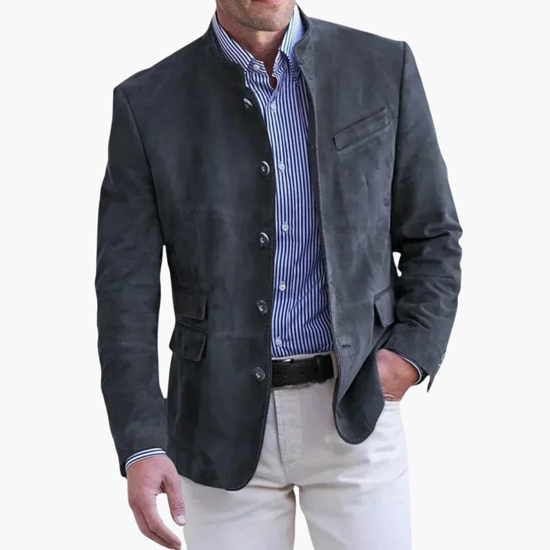 Men's Stand Collar Work Blazer | Fall